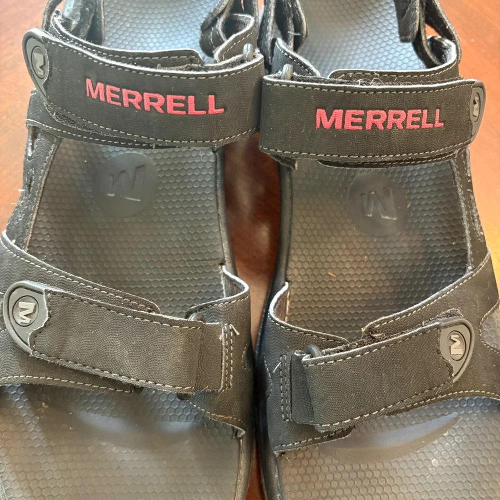 Merrell Mens Sandals 13 Black Aurora Red Performance Hiking Gorpcore‎ Ourdoors